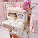Kệ nhựa 4 tầng Honper Bear HP545 có bánh xe di chuyển tiện lợi kèm giỏ đựng đồ cho bé - Image 5