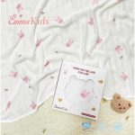 Khăn tắm sợi tre lưới cao cấp Emma Kids hộp 1 cái cho bé từ sơ sinh - Image 4
