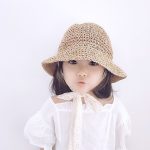 Nón vành cói cột dây ren kiểu vintage cho bé gái hợp đi biển đi du lịch - Image 4