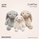 Thú bông đồ chơi cho bé Cừu Chó Khỉ Tuần lộc Tê giác Voi Gấu Cáo nhiều mẫu size to 40cm - Image 2
