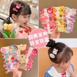 Set vỉ 14 kẹp tóc mái họa tiết silicon mềm dễ thương cho bé gái - Image 6