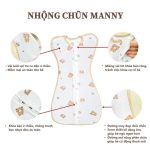 Nhộng chũn thông hơi Manny vải thoáng mát cho bé từ sơ sinh - Image 2