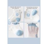 Set 5 đôi vớ tất thun / tất lưới kẻ sọc phối màu sành điệu cho bé - Image 2