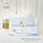 [Hộp 2c] Khăn tắm 100% sợi tre lụa Manny cho bé từ sơ sinh kt 100x100cm - Image 2