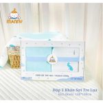 [Hộp 2c] Khăn tắm 100% sợi tre lụa Manny cho bé từ sơ sinh kt 100x100cm - Image 4