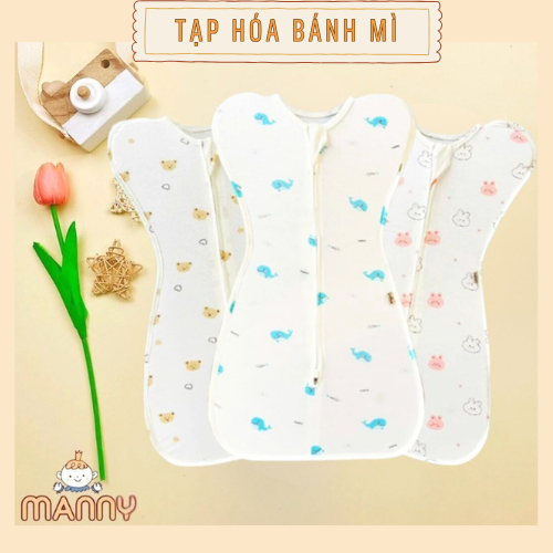 shopee-vn-11134207-820l.jpg Nhộng chũn cotton thun lạnh Manny cao cấp cho bé từ sơ sinh - Image 1