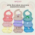 Yếm ăn dặm silicon Honper mẫu HP2317 cho bé - Image 2