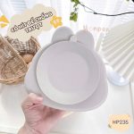 Khay ăn dặm silicone đế hít Honper hình thỏ mèo cho bé ăn dặm - Image 3