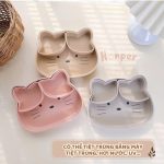 Khay ăn dặm silicone đế hít Honper hình thỏ mèo cho bé ăn dặm - Image 4