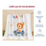 Chăn lụa Manny siêu mềm mát đắp cho bé kích thước 105x110cm - Image 2