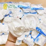 Bao tay chân Jou tăng đơ thông minh (trắng trơn) cho bé sơ sinh - Image 2