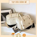 Túi bìm sữa style HQ họa tiết thêu cho mẹ đựng vật dụng mang đi ra ngoài cho bé