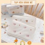 Gối đầu Airmesh vải cotton waffle Monona cho bé từ sơ sinh có hộp làm quà tặng - Image 2